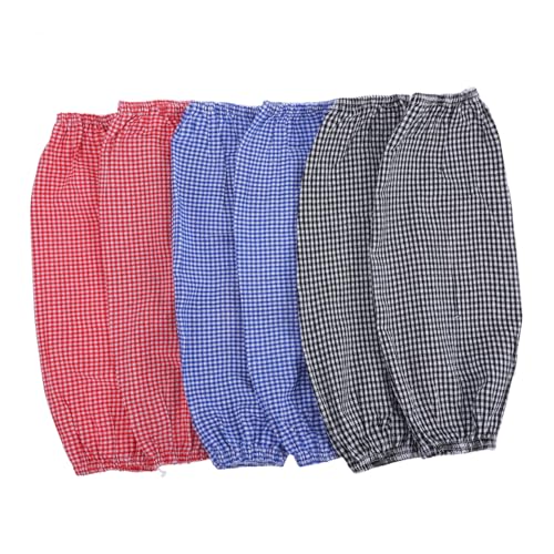 STOBAZA Versatile Cotton Arm Sleeves 3 Pairs Dish Washing Oversleeves Cooking Arm Covers Gardening Oversleeves