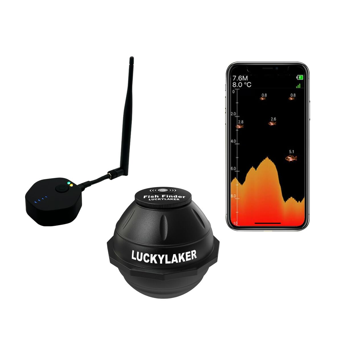 LUCKYLAKER 水中カメラ 魚群探知機「FL180PR.A」 Amazon | LUCKYLAKER 水中カメラ 魚群探知機 ポータブル 魚探