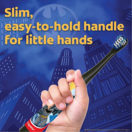 Image of Colgate Kids Battery Powered Toothbrush, Batman, Extra Soft Toothbrush, Ages 3 and Up, 2 Pack, Colors May Vary