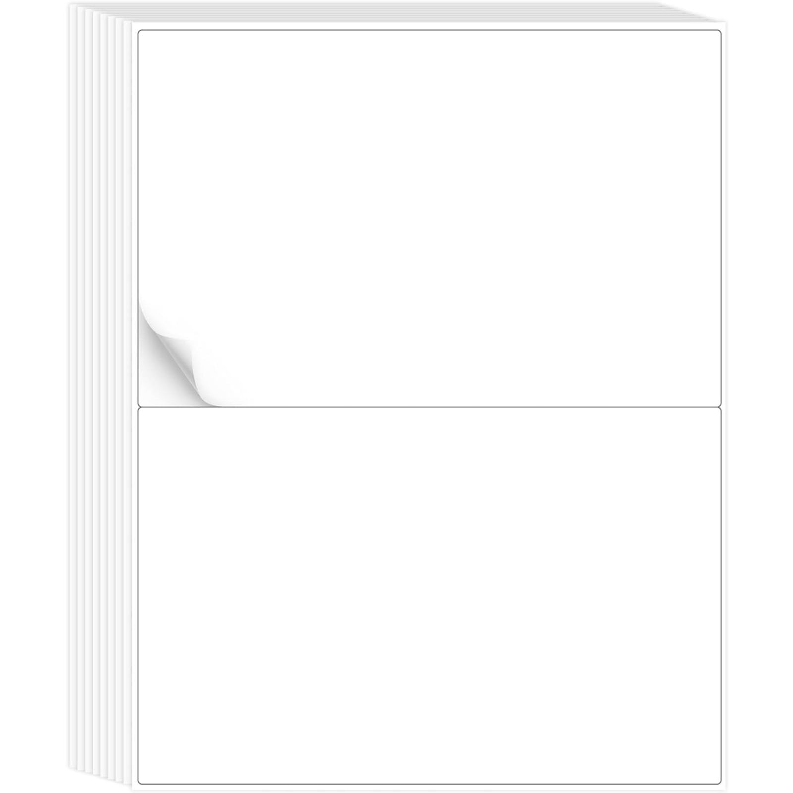 8.5" x 5.5" Address Labels, Half Sheet Shipping Labels, 2000 Sheets Self Adhesive Mailing Labels for Laser & Inkjet Printers 8-1/2"×5-1/2"(2-UP) 2000 Sheets
