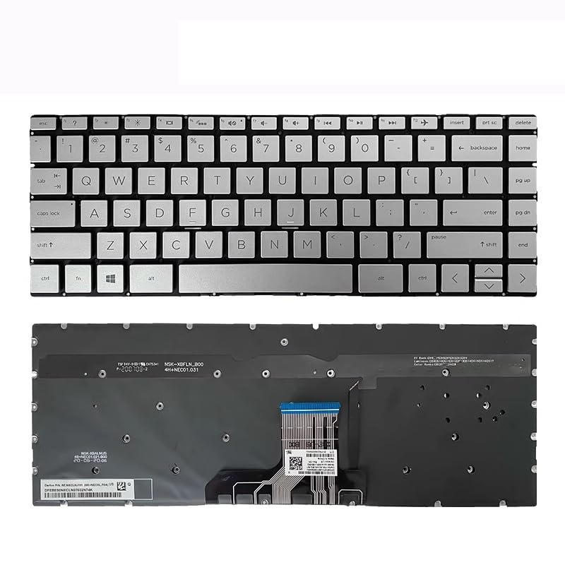 Clavier HP 13-an rétroéclairé argent pour PC portable TPN-I128 W133