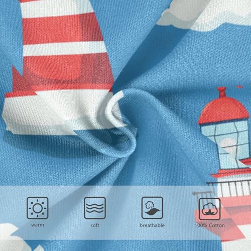 Wusikd Lighthouse Boys' Underwear Cotton Red Boys Briefs Soft Toddler Underwear 2T3