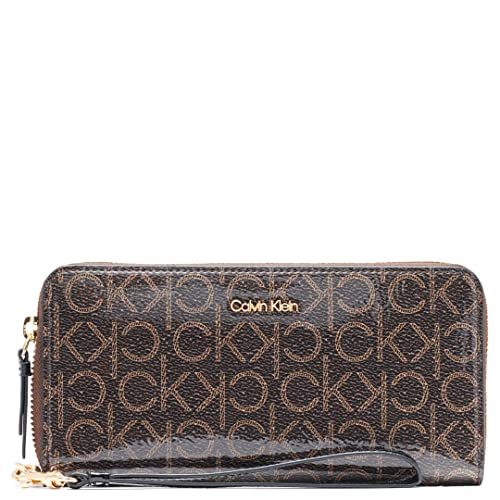 Image of Calvin Klein Women's Key Item Saffiano Continental Zip Around Wallet With Wristlet Strap