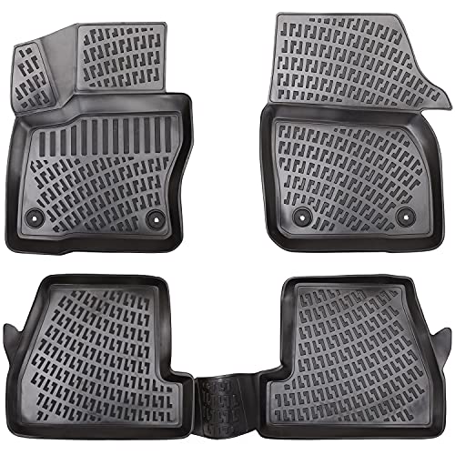 Elmasline Design 3D Gummimatten Set für Ford Focus III MK3 2010-2014 | Extra hoher 5cm Rand