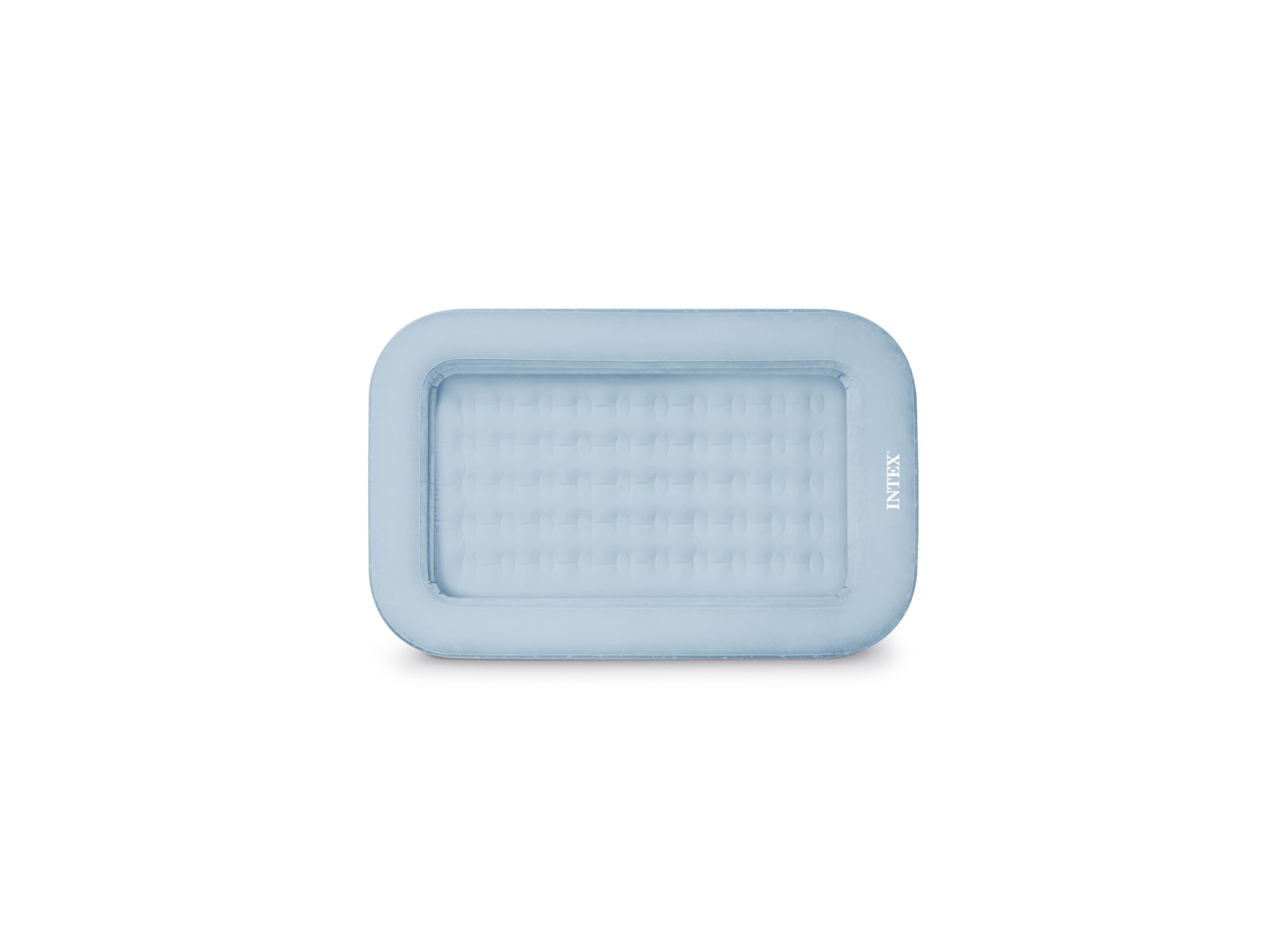 Intex: Kidz - Juego de Cama de Viaje, Estrellas Azules y Blancas, colchón de Aire Inflable, Lados elevados, 42 x 66 x 10 Pulgadas, Bomba de Mano y Bolsa de Transporte, límite de 50 Libras, niños a