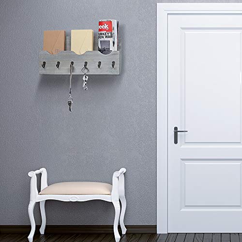 image for LIANTRAL Wall Mount Mail Holder Organizer Mail Sorter with 3 Storage c