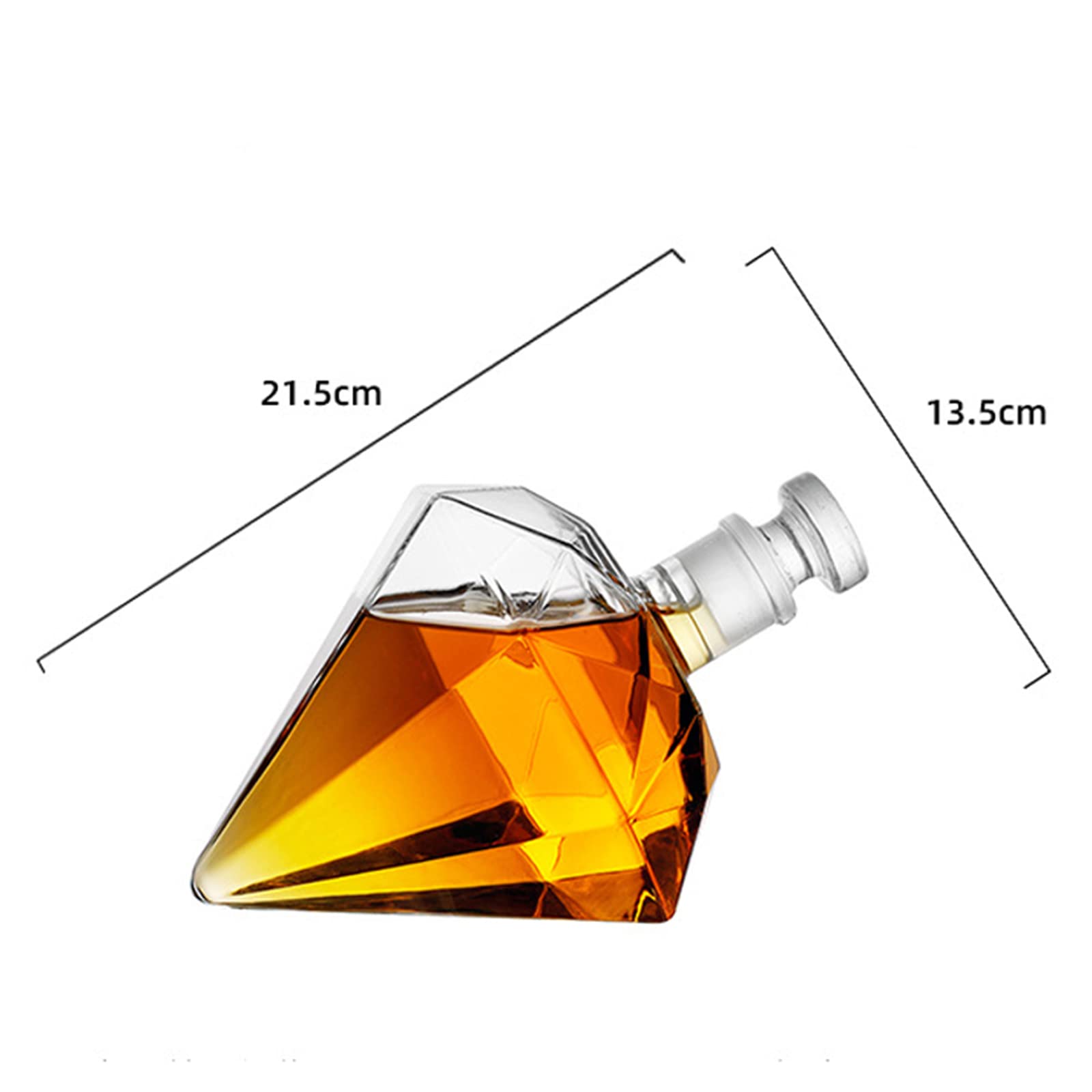 Karafki do wina ręcznie dmuchane whisky wysokiej borokrzemowe bezołowiowe szkło odporne na wysokie temperatury zestaw, naczynia barowe szlifowane diamentowo, zestaw drewnianych półek