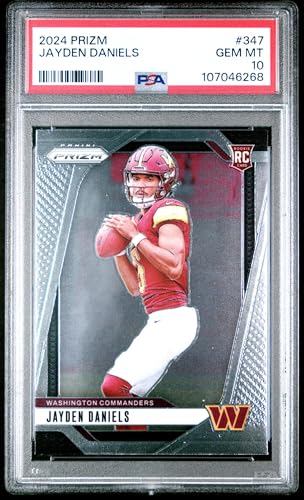Graded 2024 Panini Prizm Jayden Daniels #347 Rookie RC Football Card PSA 10 Gem Mint