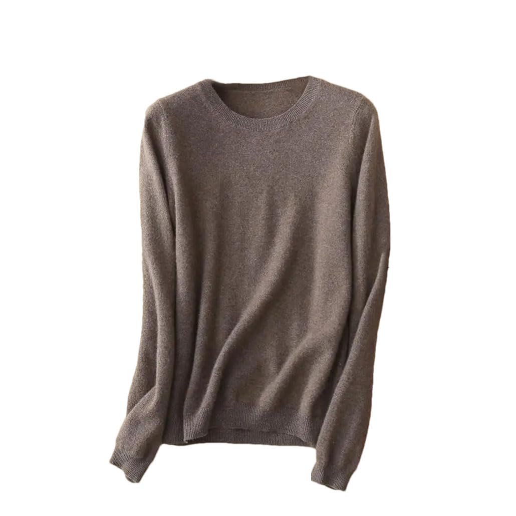 DBFBDTUCashmere Solid O-Neck Pullovers Women Sweater Long Sleeve Sweater