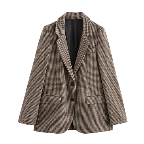 Women's Winter Lapel Collar Long Sleeve Single Breasted Suit Jackets Business Casual Blazer Coat