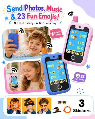 Image of 2.8 inch Video Walkie Talkies for Kids, 2 Pack Kids Walkie Talkie with Camera | Radio Real-Time Video Call Two-Way Voice Chat, Interactive Voice Effects, Outdoor Toys for Boys Girls Age 3-12, Birthday Gift