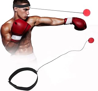 Boxing Reflex Ball, Boxing Ball with Headband, Softer Than Tennis Ball, Suit for Reaction Agility Punching Speed Fight Skill and Hand Eye Coordination Training Boxing Reflex Ball
