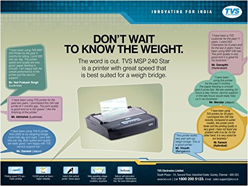 Buy Tvs Printer-240 Monochrome Dot 