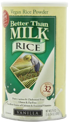 Better Than Milk Vegan Beverage Mix, Rice Milk Powder, Vanilla Flavor, 21.4-Ounce Canisters, 2-Pack