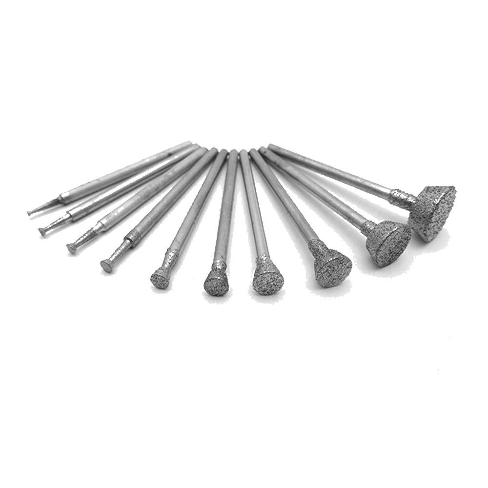 Luo Ke 10 Pcs Mini Cup Shape Diamond Mounted Grinding Head