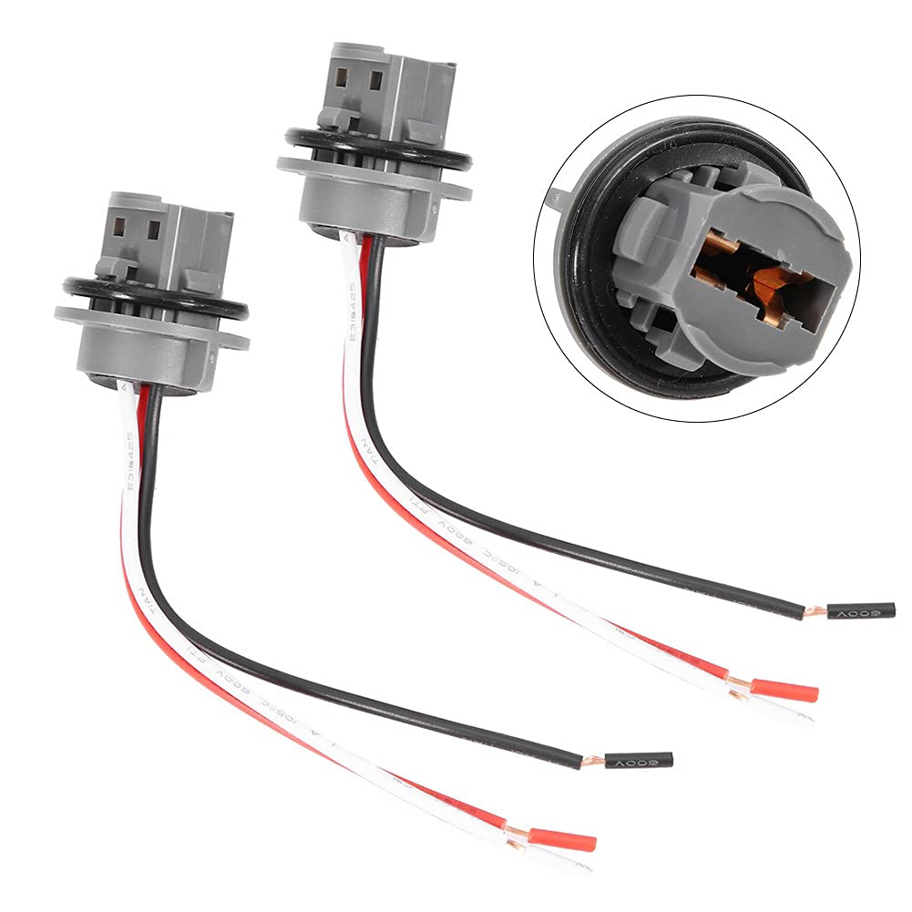 7443 Bulb Socket 2-Pack 7443 LED Brake Light Bulb Holders - Waterproof ...
