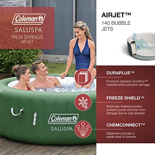 Coleman SaluSpa Inflatable Hot Tub Spa | Portable Hot Tub with Heated Water System and 140 Bubble Jets | Fits Up to 4 People - Image 3