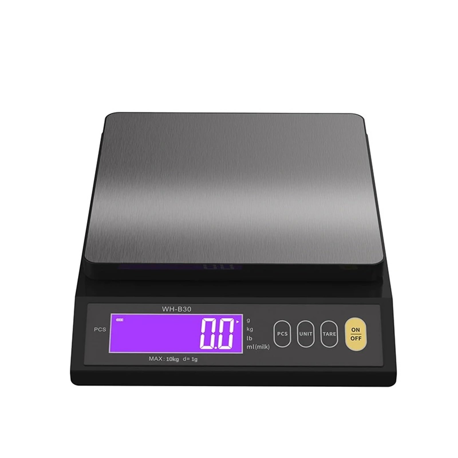 Digital Scales, Digital Electronic Kitchen Scale LCD Display Fully Waterproof Stainless Steel Measuring Weighing(10kg 1g)