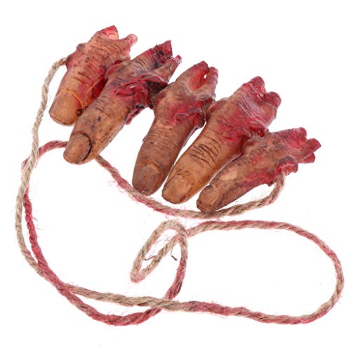 SM SunniMix 1 Pieza de Apoyo Vísceras con Cuerda Partes de Cuerpo Atrezo Sangrienta Diseño Realista Atmósfera Horror Ambiente - Dedos Falsos