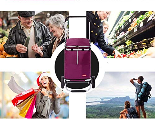 Einkaufstrolley Faltbarer Einkaufstrolley auf Rädern mit Abnehmbarer Tasche und faltbarem Design Max. Tragfähigkeit 30… – Bild 8