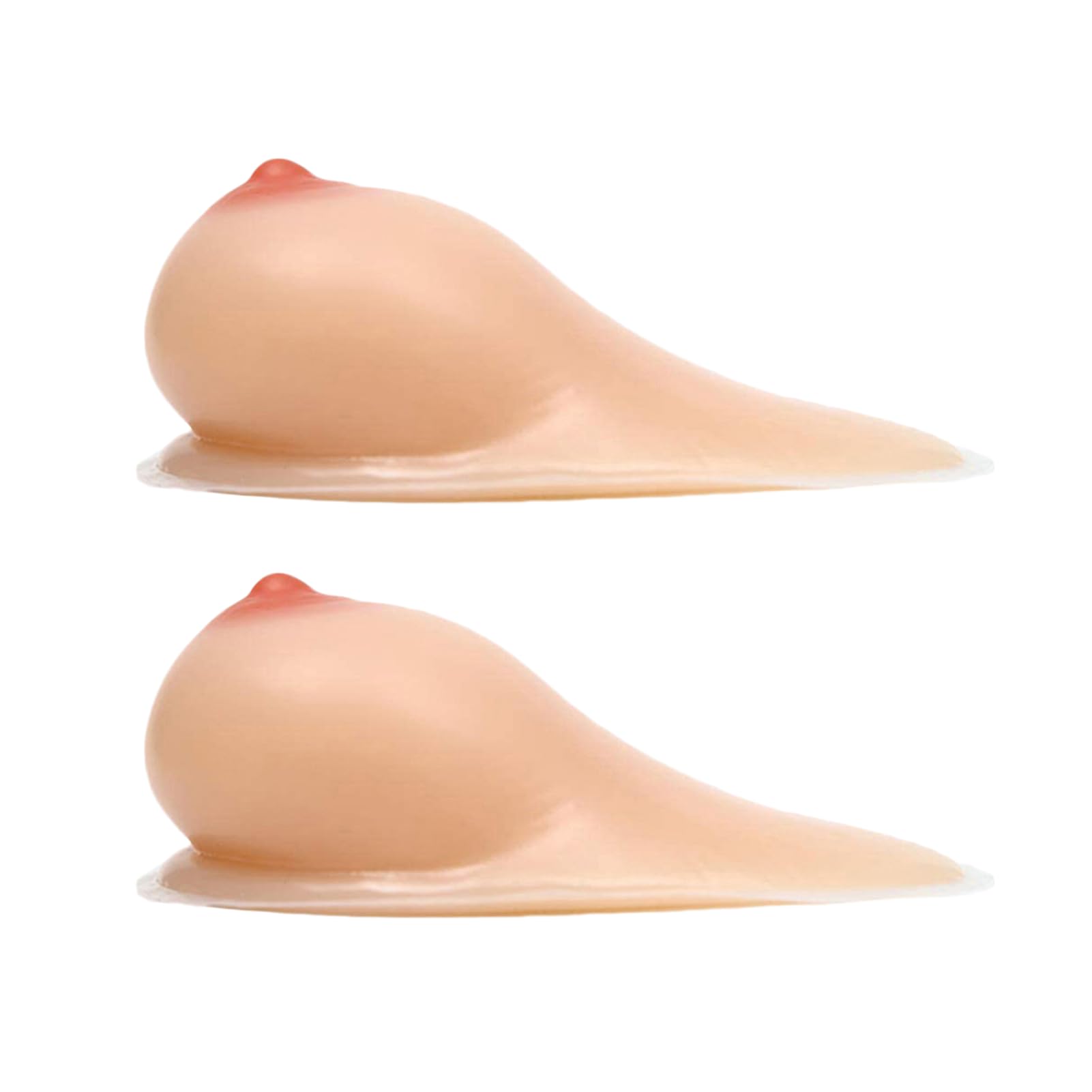 ZNELZNEL Silicone Breast Forms Self Adhesive Waterdrop B -EE Cup False Boobs for Men And Women Crossdressers Mastectomy Prosthesis Transgender Cosplay(DD Cup (1200g/Pair), Nude)