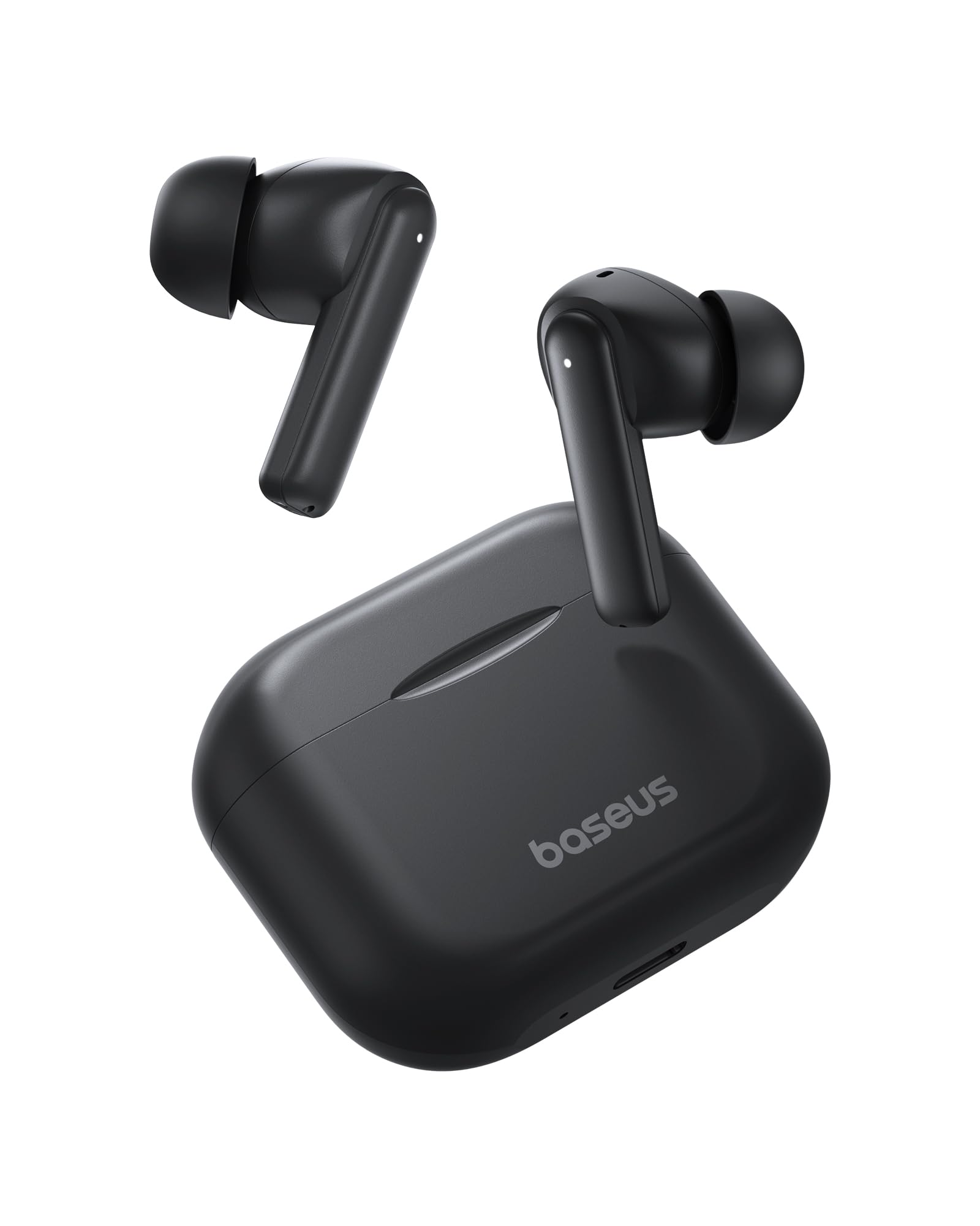 BaseusWireless Earbuds Bluetooth 5.3, Bowie E17 Headphone In-ear Earphone, ENC Mics Noise Cancelling Headset, 25H Play Time Fast Charging, 12mm Large Driver (Black)