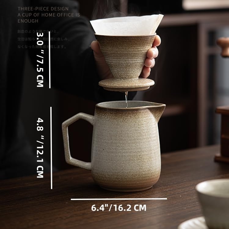Pour Over Coffee Maker Ceramic Pourover Coffee Dripper And Decanter V60 Coffee Filter Drip Brewer And Coffee Pot Z49bd86706a6113bd05f7z