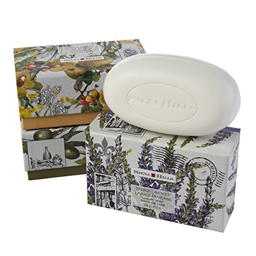 Set of 3 Sienna Hills Shea Butter Bar Soaps Luxury Bath Body Soap Decorative Gift Box Bundle