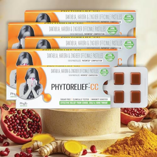 Image of PhytoRelief-CC Phytorelief Cc Natural Relief From Cough And Cold (Pack Of 5),Tablets,5 Count,10 Servings