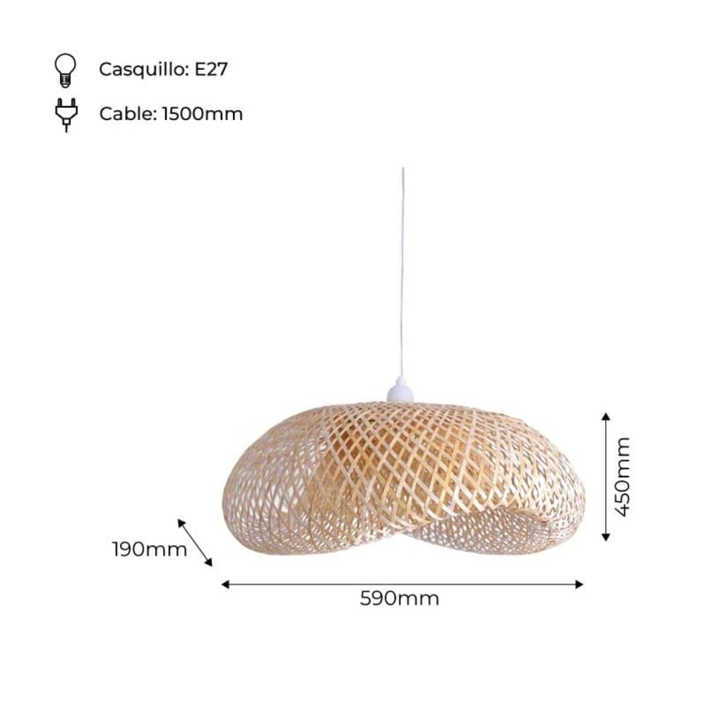 Lampada a sospensione in vimini "Vimet Lite"