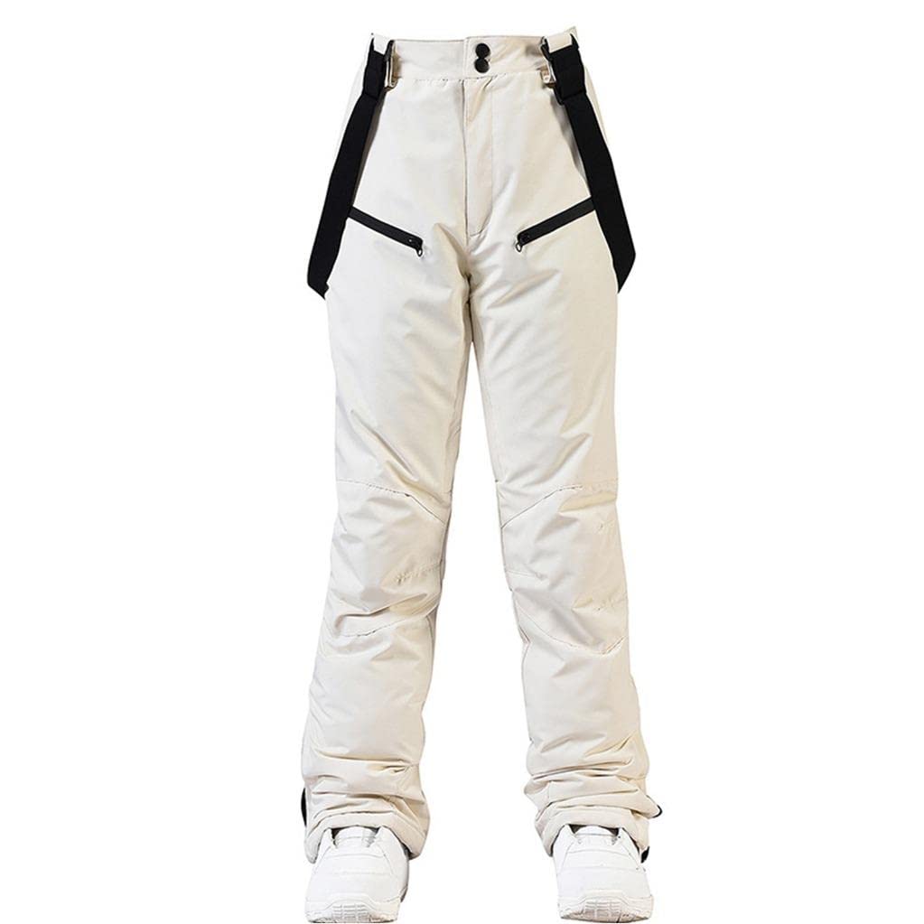 ALSOGO Women's Snow Pants Waterproof Windproof Insulated Snowboarding Ski Bibs with Detachable Suspenders