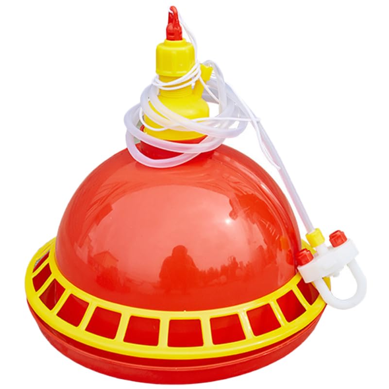 BESPORTBLE Automatic Chicken Waterer Set for Poultry Farm Large Capacity Feeder Waterer Kit Easy Install Clean Random - 13.78X13.78X12.20 Inch