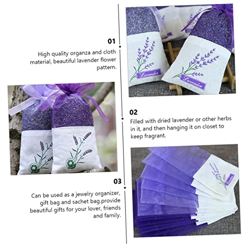 22 bolsas de organza con aroma a lavanda para armarios miniatura 2