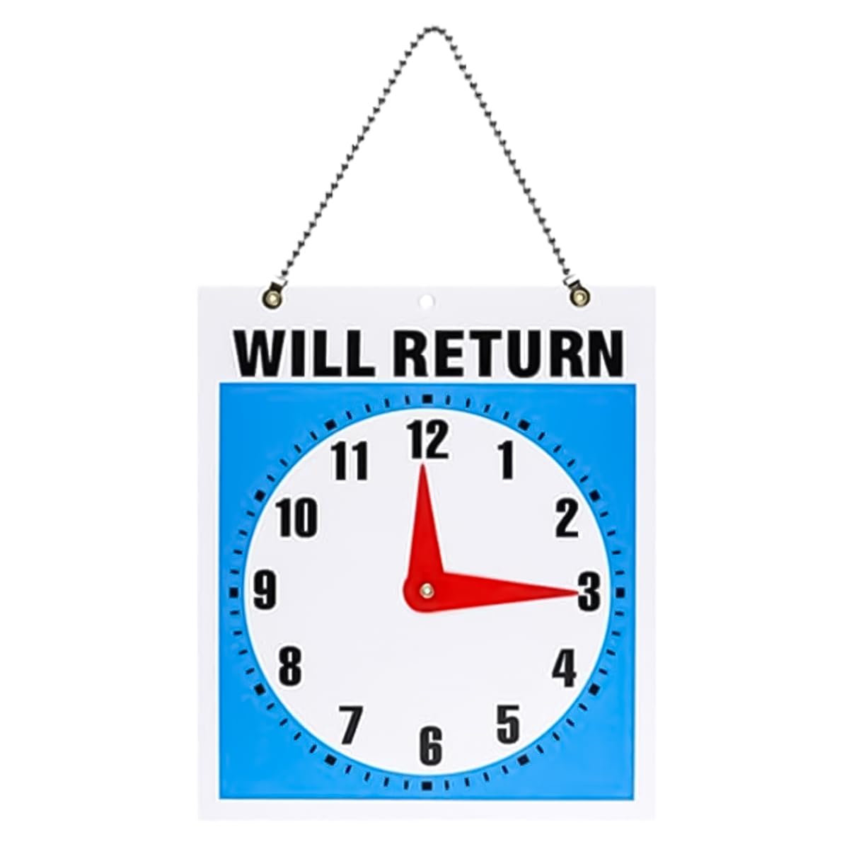 Muiltvoe Business Hour Open Closed Sign Open Sign for Business Will Return Sign with Clock for Shop Store Mall