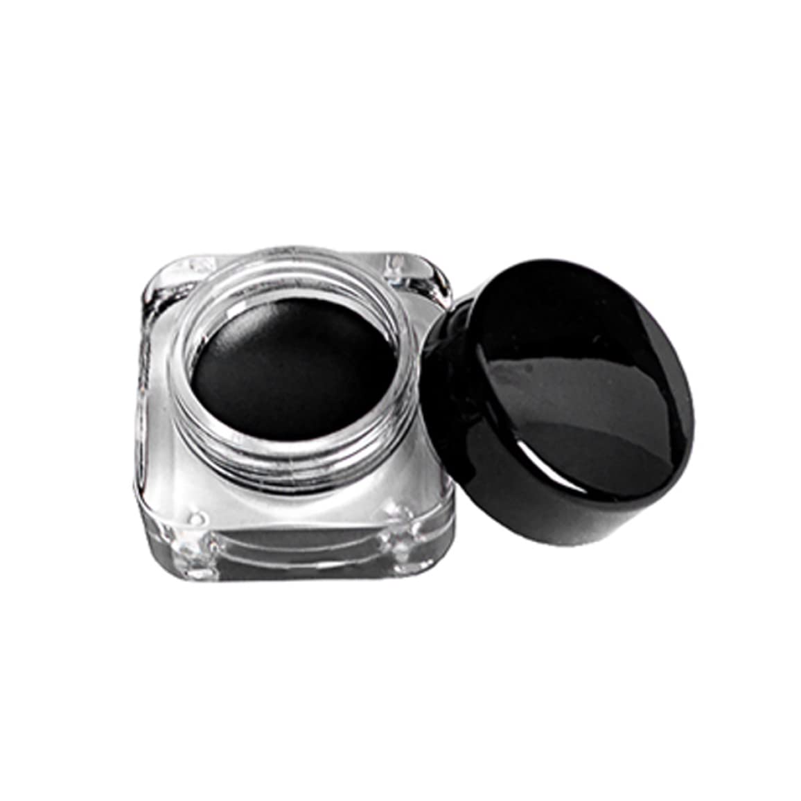 Pot de delineador de gel, delineador de gel duradero |.Gel Eyeliner con cosmético de belleza de pincel dura todo el día (negro, 0.18 oz./5g)