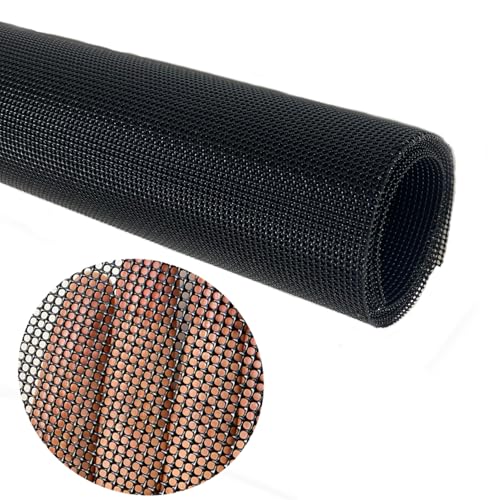Image of Premium Car Grill Mesh PVC Coated 304 SS Woven Mesh 13x39.3in | PVC coated 304 stainless woven mesh rigid automotive grille insert screen rust-resistant stronger than aluminum alternatives
