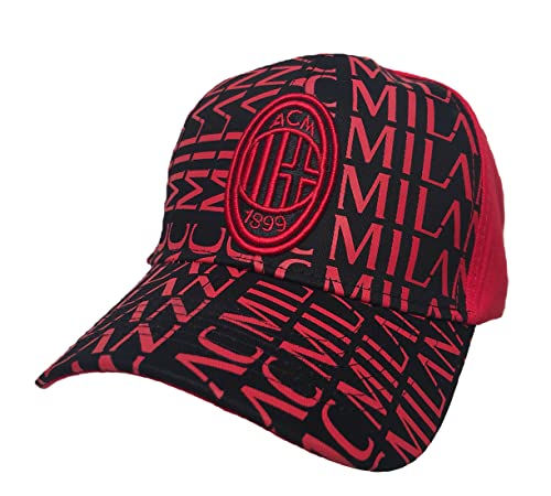 Casquette Milan avec visière et écritures Rossonero style unique