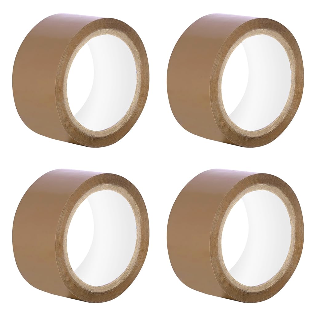eDUST Single Sided 2 Inch Wide (48 mm) 65 Meter Long Brown Tape for Office, School, Packing Etc | Pack Of 4-image-7
