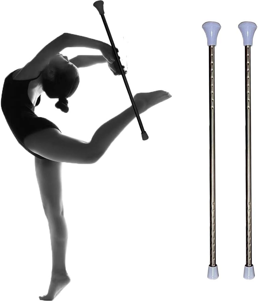 Twirling Baton 2 Pieces Spinning Dance Baton Metal Gymnastics Parade Stick for Child in Majorette (Original Version, 2 Pack)
