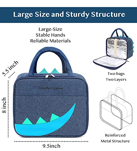 Insulated Lunch Box Bag For Kids, Reusable Durable Lightweight Lunch Bag For Girls Boys, Keep Food Cold/Warm, Dinosaur #TOP1