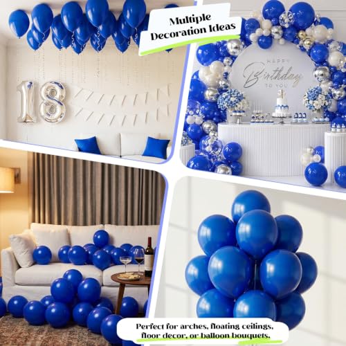 Image of Togvu Blue Balloons, 50Pack 12 Inch Royal Blue Latex Party Balloons