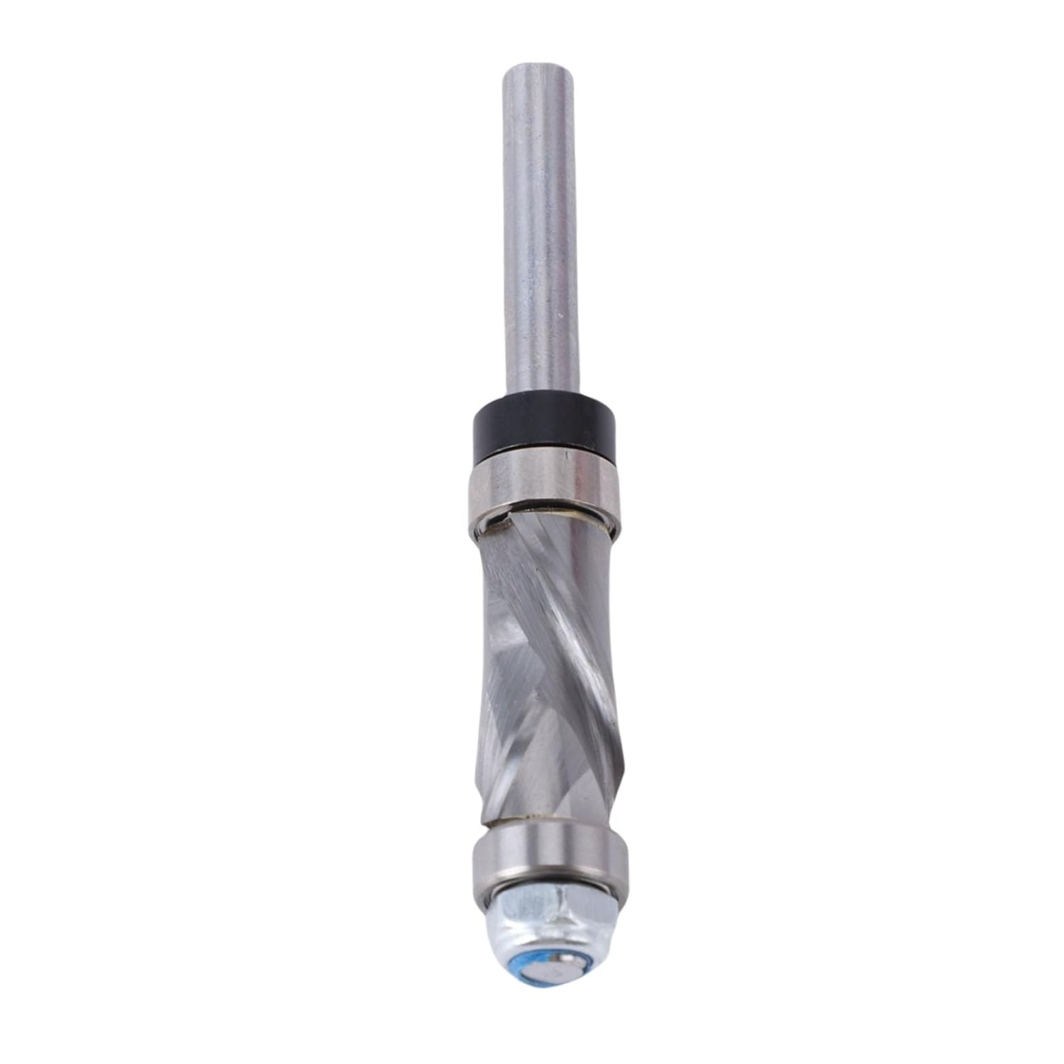 Top and Bottom Bearing Up and Down Spiral Flush Trim Router Bit, Tungsten Carbide 1/4in Shank 1 /4in Cut Length Router Bit for Woodworking