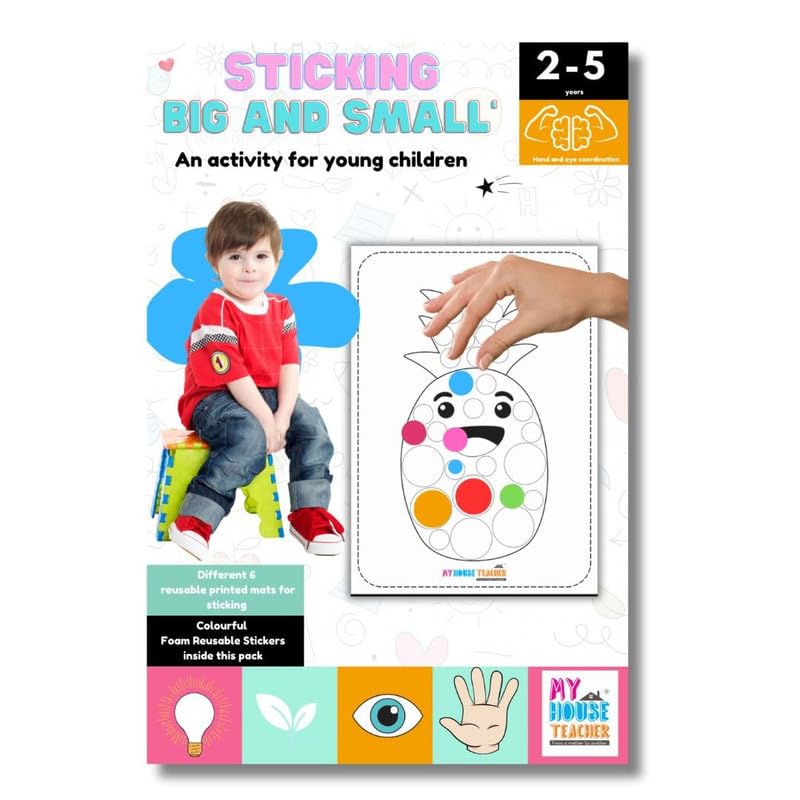 My House Teacher Sticking Big and Small Sticker Reusable Activity Busy Bag for 1 to 3 Years Educational Learning Toys (B08PVC9G36) Amazon Price History, Amazon Price Tracker