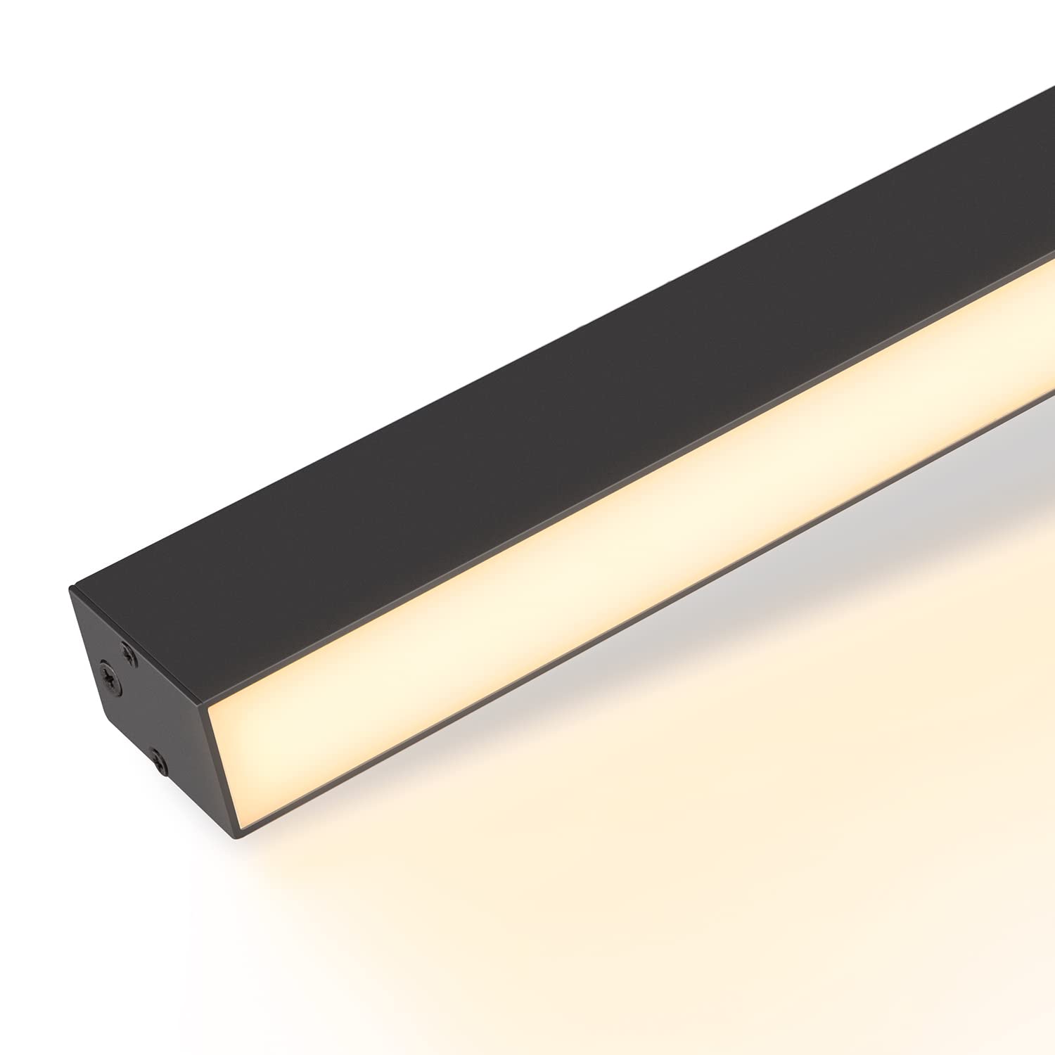 Glitzerlife Deckenlampe LED Deckenleuchte Schwarz Lang 107CM Dimmbar | Wohnzimmerlampe Küchenlampe 32W Bürolampe Modern Fernbedienung Büro Deckenbeleuchtung Küche Wohnzimmer Schlafzimmer