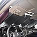 Motor Trend Accordion Red Car Windshield Sun Shade - Car Sun Visor Sun Shade for Car Windshield - Car Window Shades for SUV & Truck - Dash Cover Sun Protection Window Shade Accessories - 58