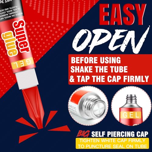 Image of 3 Gram (Pack of 24) Single use Super Glue Gel, Super Fast, Thick & Strong Adhesive Superglue, Cyanoacrylate Glue for Hard Plastics, DIY Craft, Ceramics, Frame, Leather, Metal Etc
