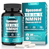 13 in 1 NMNH (Dihydronicotinamide Mononucleotide) 1000mg Per Serving, NMN Supplement Alternative with Liposomal NAD+ and Resveratrol, Non-GMO, Gluten-Free – for Anti-Aging, Energy, Focus – 90 Capsules