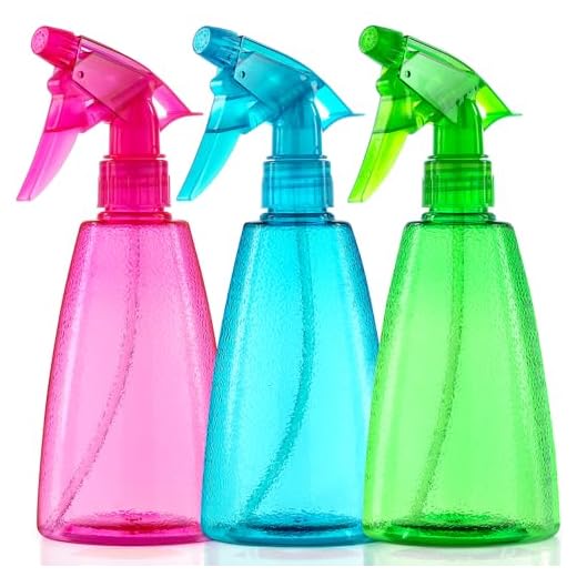 Bealee Frascos de spray pacote com 3, 473 ml, névoa e fluxo, garrafa de spray de água de plástico para cabelo, plantas, soluções de limpeza, churrasco, comportamento de correção de spray para cães