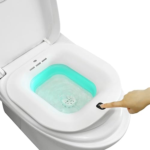 Bañera eléctrica de asiento – Cuenca plegable para cuidado posparto, tina de baño para calmar y limpiar vagina y anal, hemorroides y tratamiento del