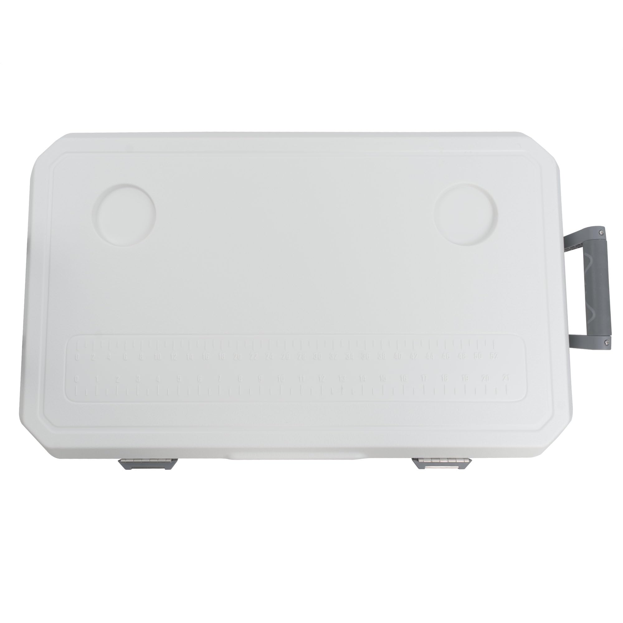 CampFeuer Nevera portátil blanca de 70 L con ruedas | Nevera portátil con ruedas, nevera aislada con asas, nevera de enfriamiento móvil, caja de hielo, mini refrigerador | Caja térmica, caja de